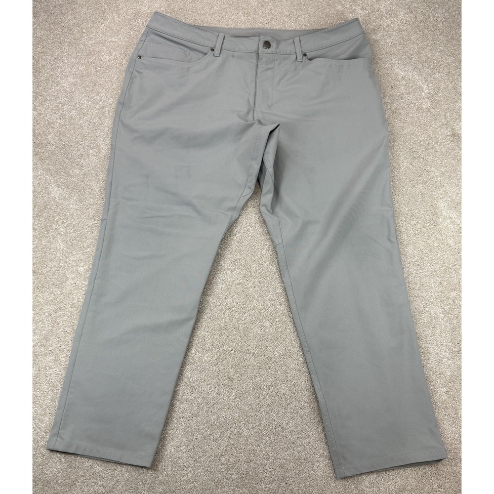 Lululemon Abc Pants Men's 38x30 Gray Stretch Classic Fit Warpstreme